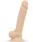 Deluxe Percy Realistisk Dildo sidvinkel mot vit bakgrund.