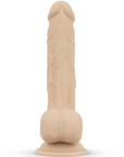 Deluxe Quentin Realistisk Dildo baksida mot vit bakgrund.