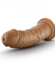 Dr. Skin Realistisk Dildo Mocha 20cm liggandes, framsida.