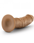 Dr. Skin Realistisk Dildo Mocha 20cm liggandes, undersida.