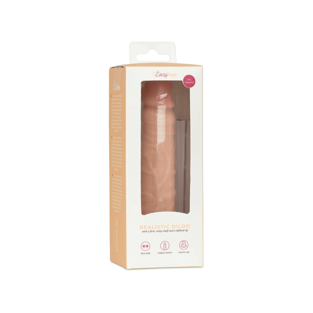 EasyToys Liten Dildo Utan Pung 12 cm Beige förpackning