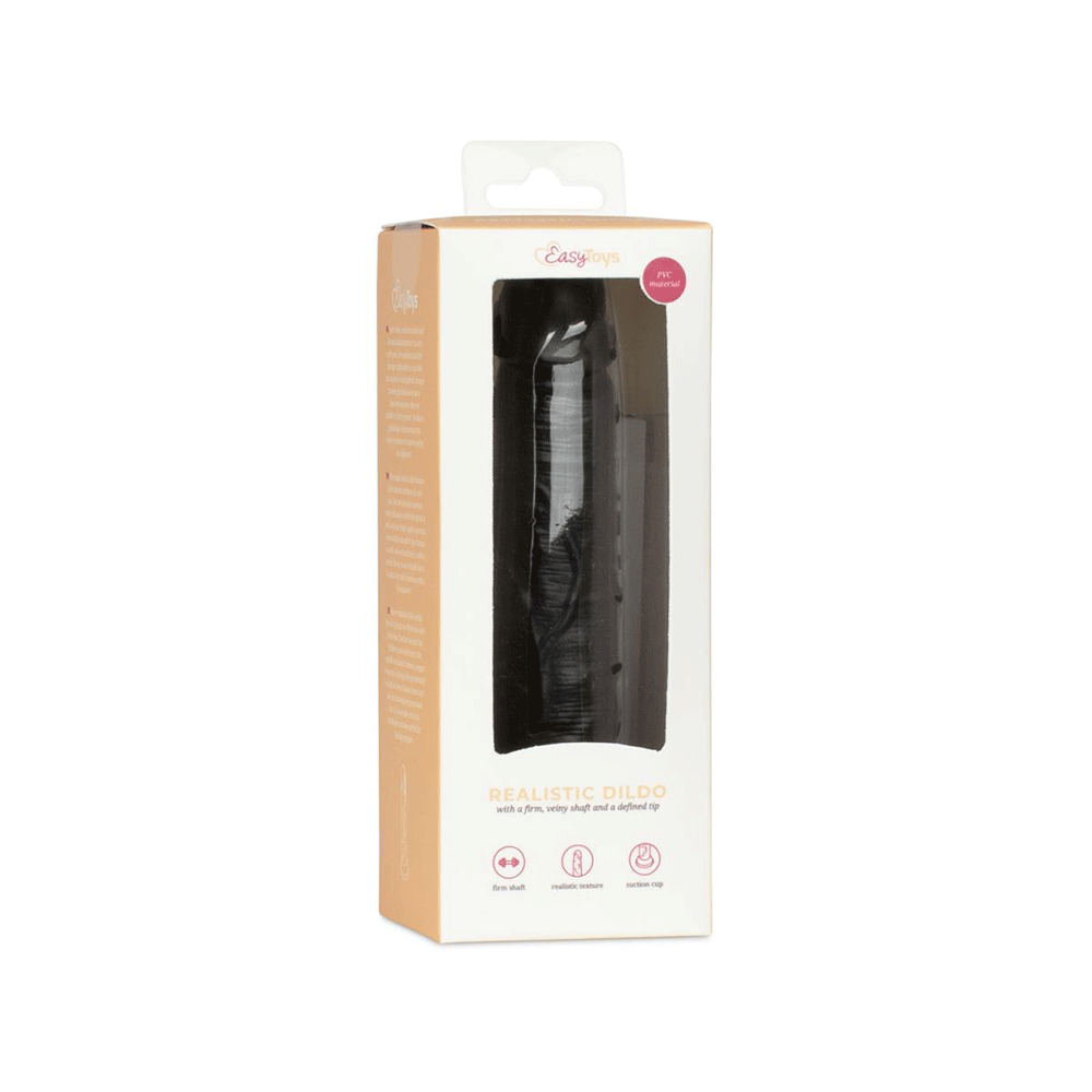 EasyToys Liten Dildo Utan Pung 12 cm Svart förpackning