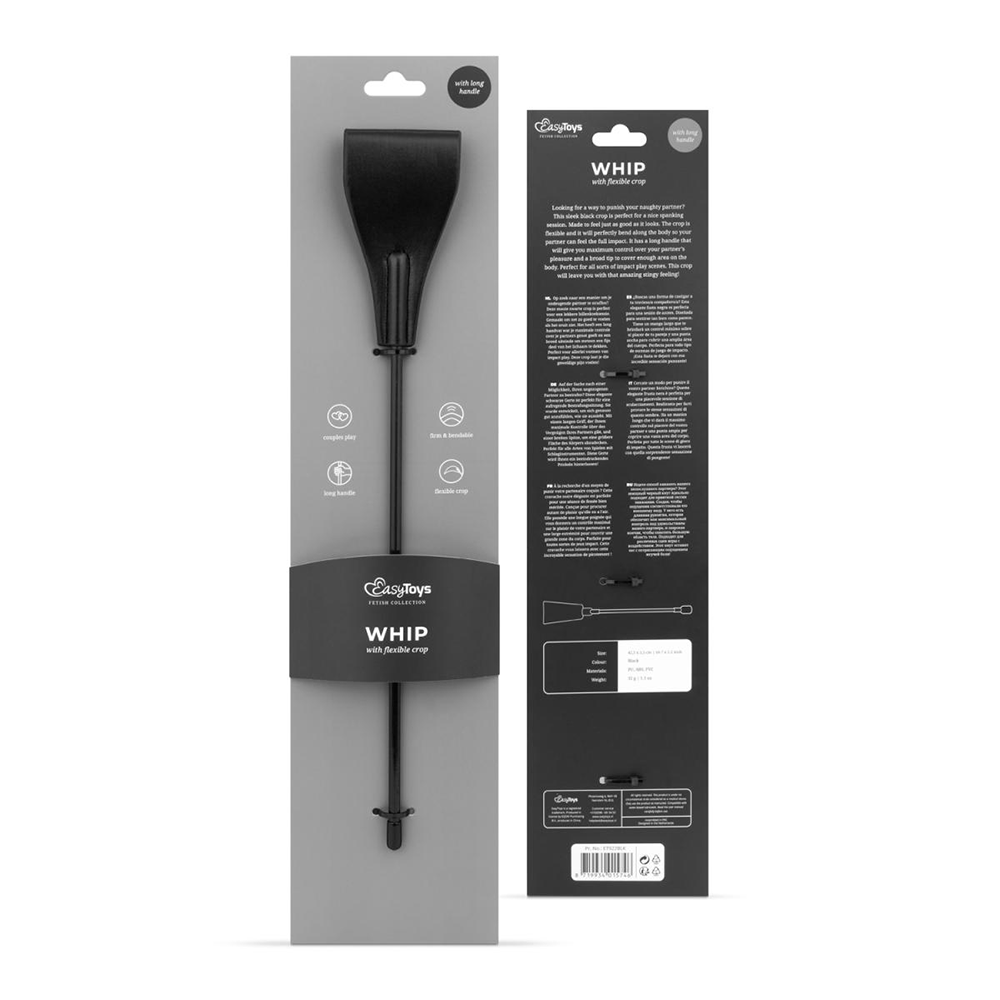 EasyToys Svart Lång Piska - Lustly
