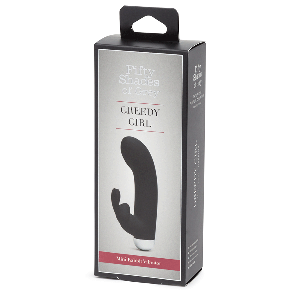 Fifty Shades of Grey Greedy Girl Mini Rabbit produktförpackning mot vit bakgrund.