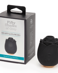 Fifty Shades of Grey Suction Rose Black produktförpackning mot vit bakgrund.