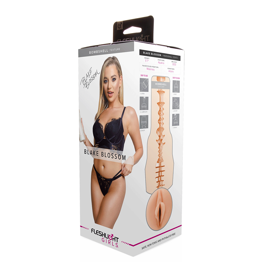 Produktförpackning på Fleshlight Girls Blake Blossom Bombshell.