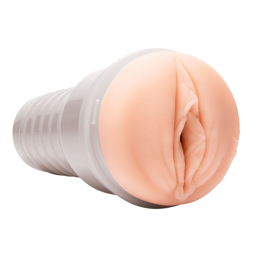 Sidvinkel av Fleshlight Girls Savannah Bond mot vit bakgrund.