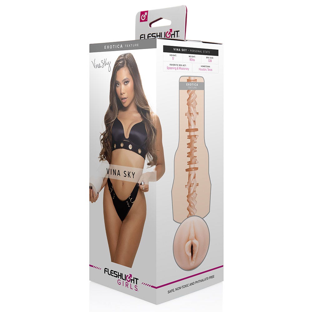 Fleshlight Girls Vina Sky Exotica kartong mot vit bakgrund