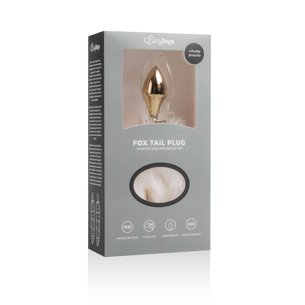 Fox Tail Plug No. 13 Gold/White - Lustly