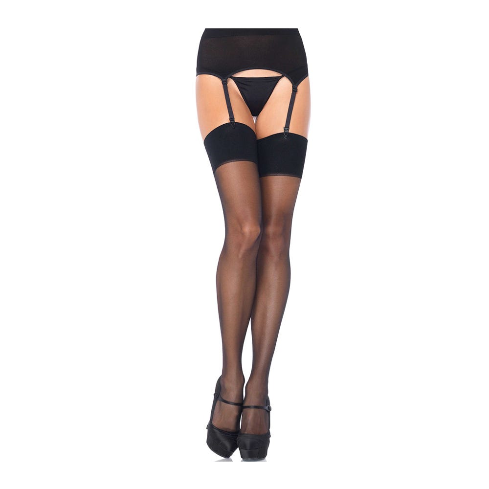 Garterbelt And Stocking Set Svart - Lustly