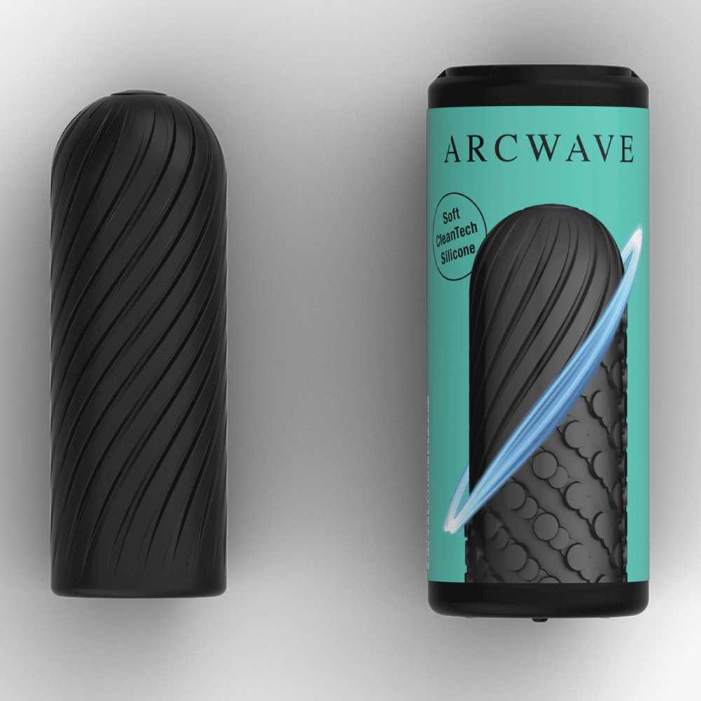 Arcwave Ghost Pocket Stroker Black med förpackning. 