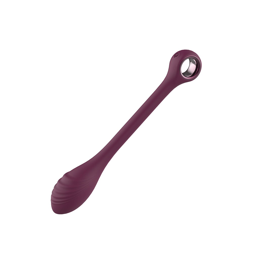 Glam Bendable G-Spot Vibe – Närbild på den vågformade spetsen av G-punktsvibratorn för maximal stimulering.