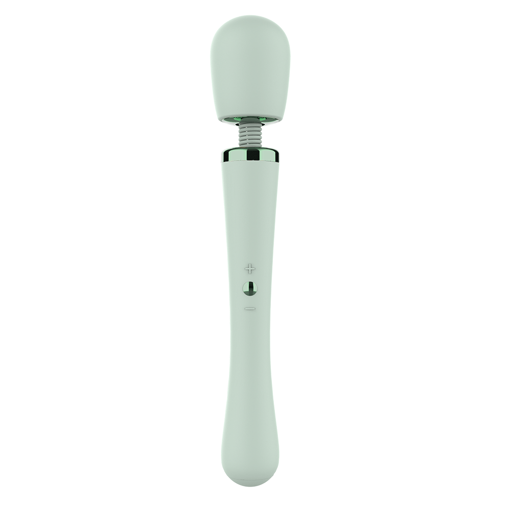 XL Wand Vibrator framifrån med flexibel hals och knappar för justering av intensitet.