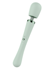 XL Wand Vibrator i lutad vinkel, visar både knappar och halsens flexibilitet.