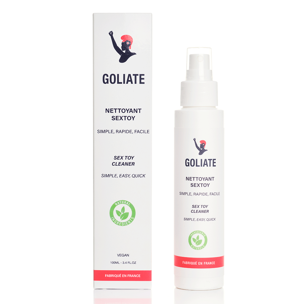 GOLIATE Toy Cleaner 100ml mot vit bakgrund. Köp leksaksrengöring på lustly.se