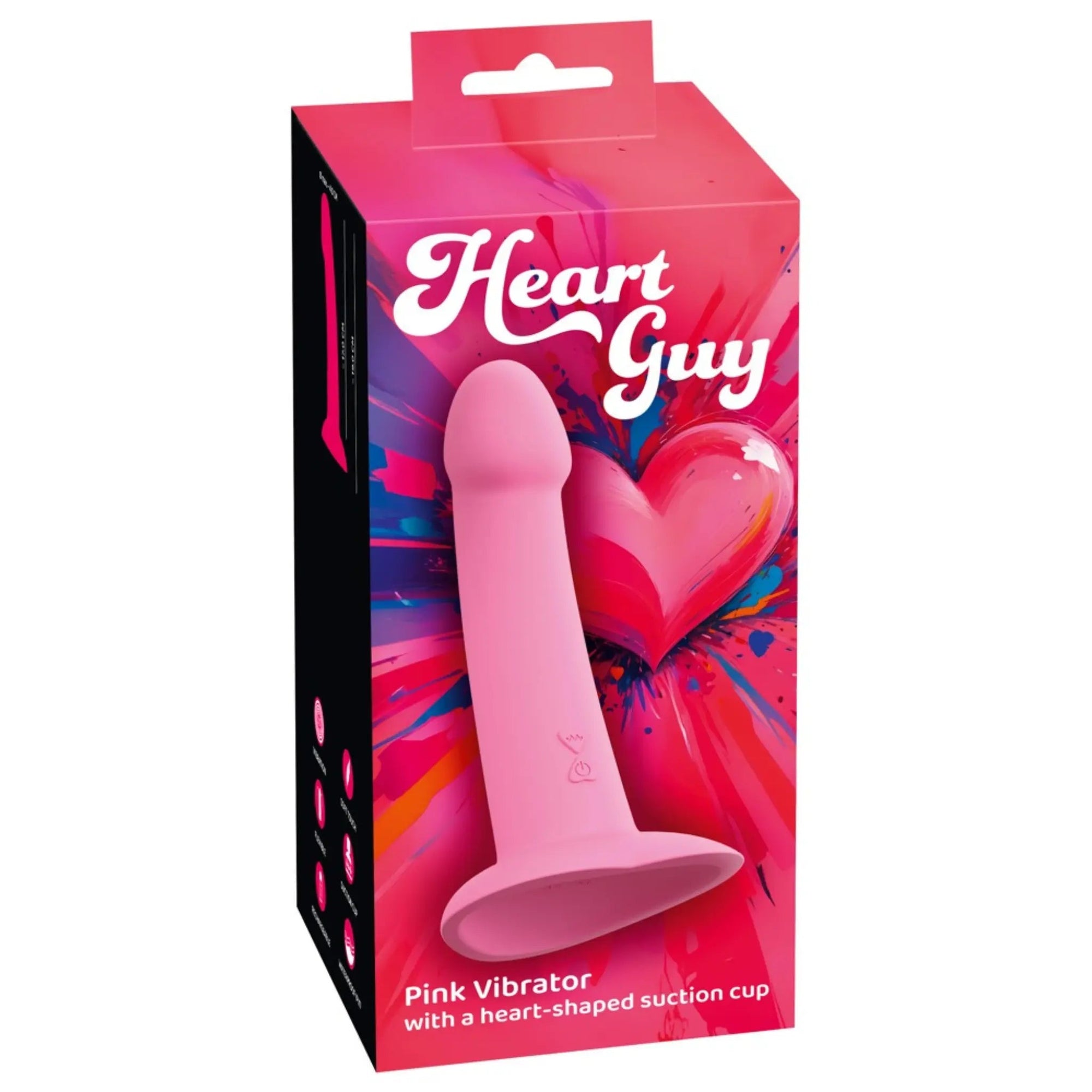 Heart Guy Vibrerande Dildo Rosa - Lustly
