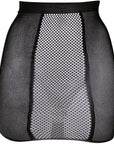 HIGH-WAIST FISHNET SKIRT S-XL framsida mot vit bakgrund.