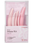 Paketet till Inspire Silicone Dilator 5 Pcs Set. Rosa kartong med plastväggar runtom.