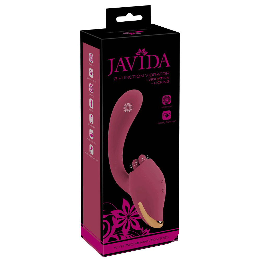 Javida Rabbitvibrator förpackning mot vit bakgrund.