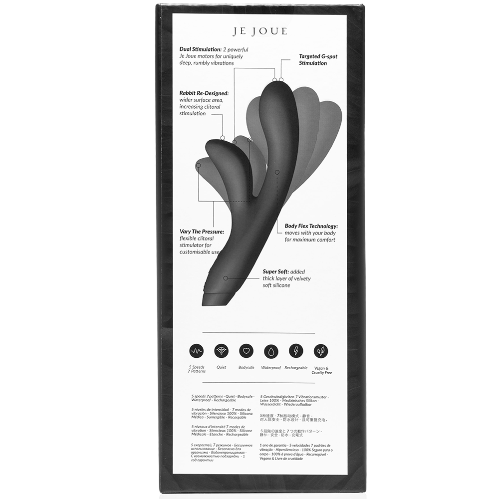 Je Joue Hera Flex Rabbit Vibrator Black - Lustly