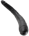 King Cock Tapered Double Dildo Black hela utsträckt mot vit bakgrund.