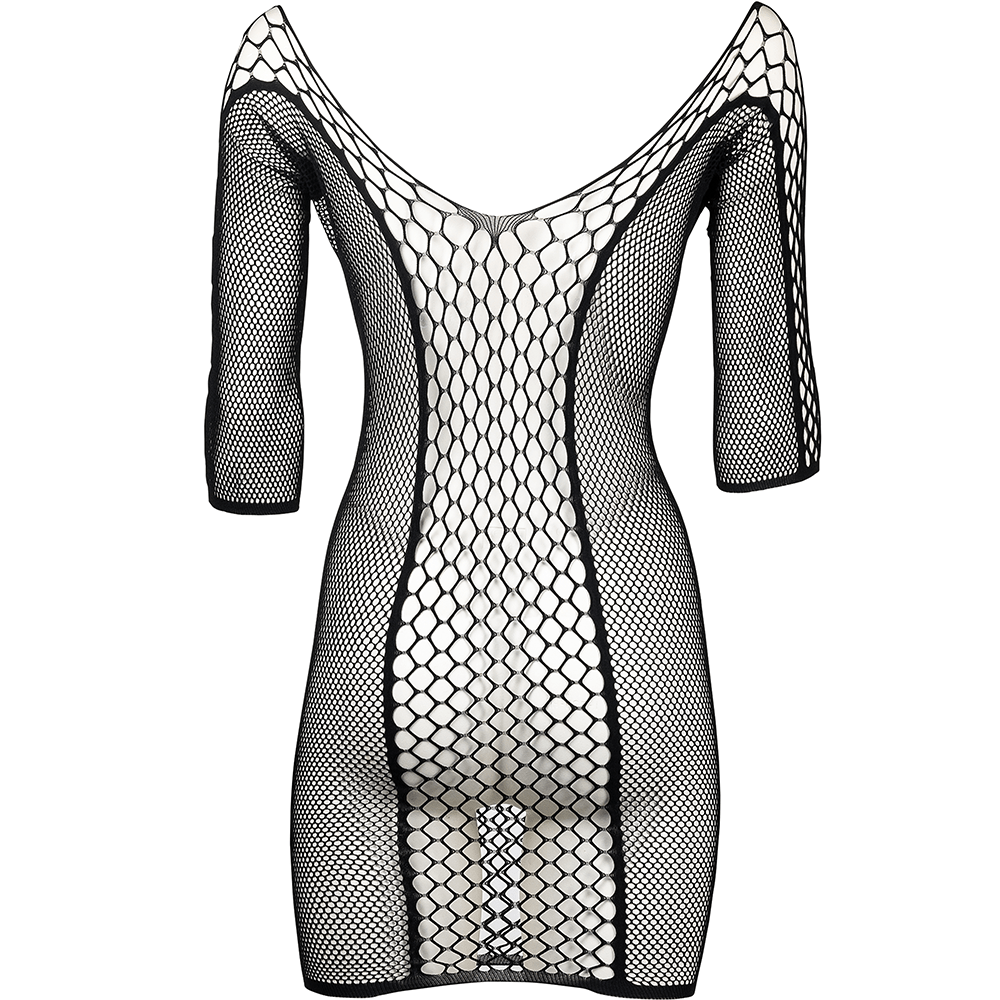 Le Désir Duo Net Sleeved Mini Dress Queen Size - Lustly