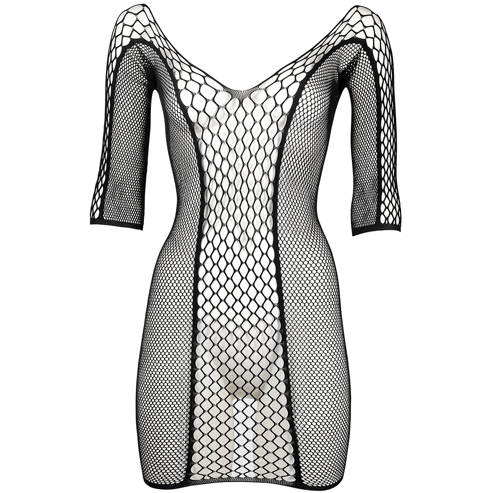Le Désir Duo Net Sleeved Mini Dress Queen Size - Lustly