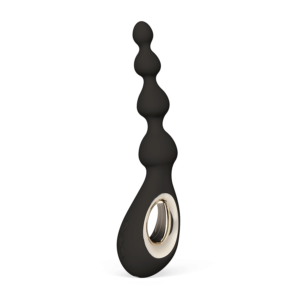 LELO Soraya Beads Black ståendes mot vit bakgrund.