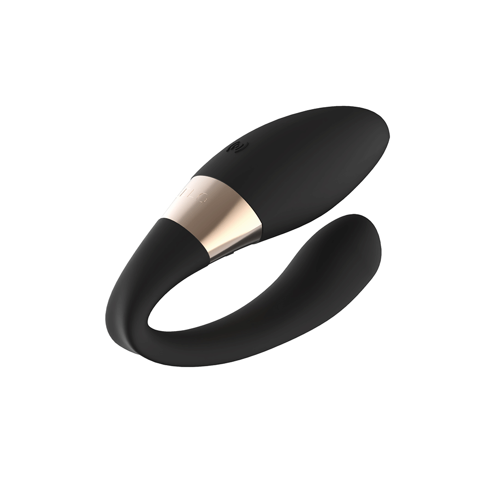 LELO Tiani Duo Black vibrator andra sidan mot vit bakgrund.