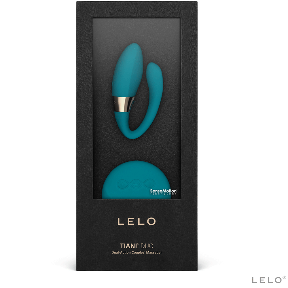 LELO Tiani Duo Ocean Blue Parvibrator i en svart ask