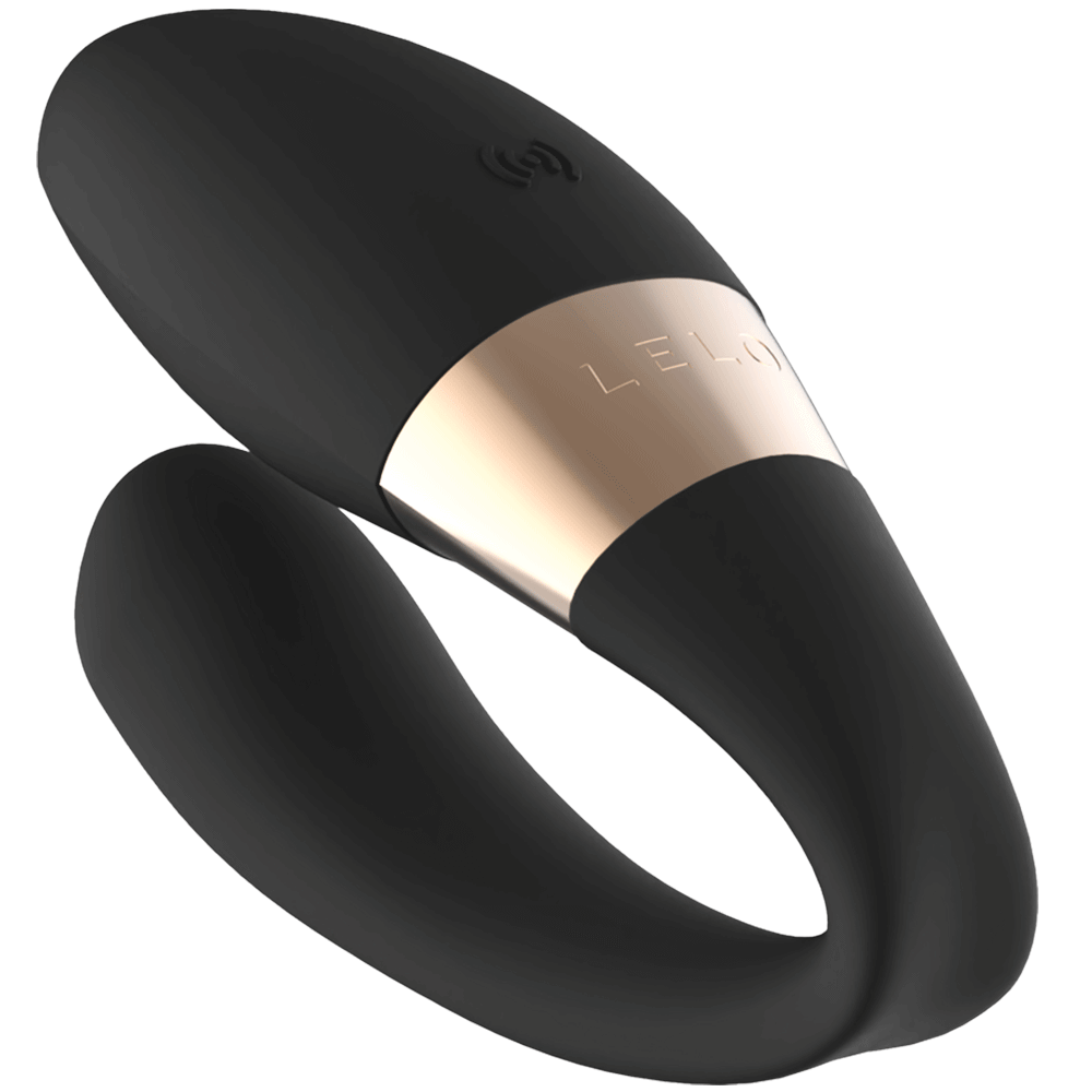 LELO Tiani Harmony Black - Appstyrd Parvibrator med detaljbilder av loggan