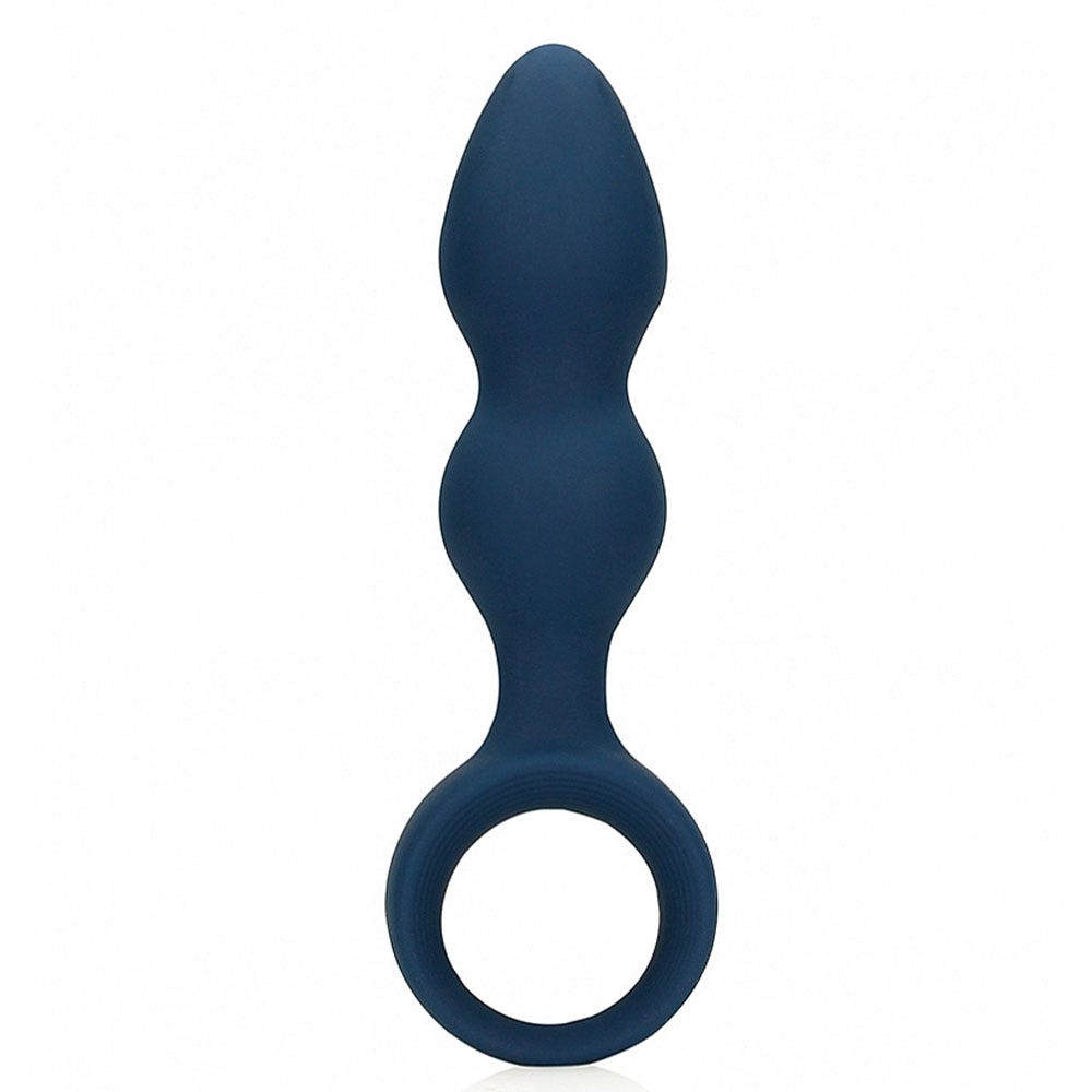 Loveline Teardrop Shaped Anal Plug Large ståendes mot vit bakgrund.