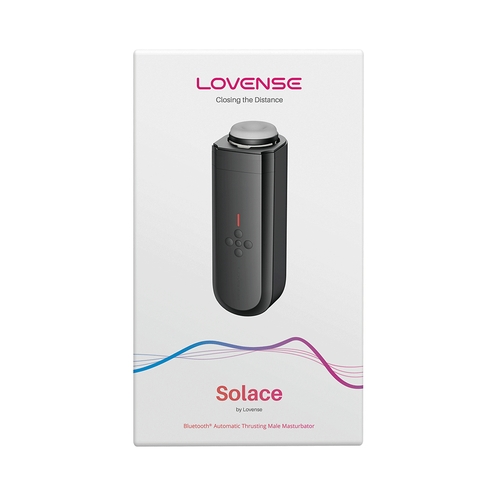 Lovense Solace Automatic Thrusting Masturbator förpackning.