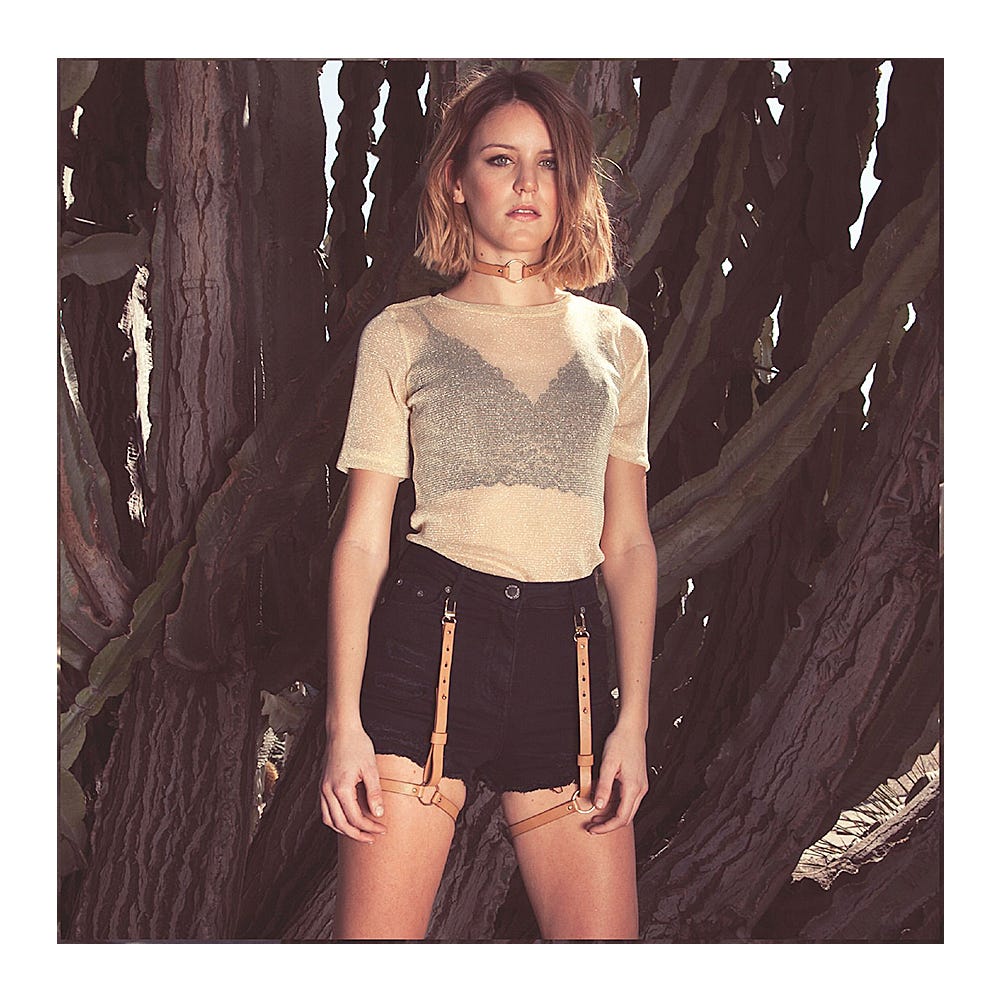 Maze Shorts Garter Brun - Lustly
