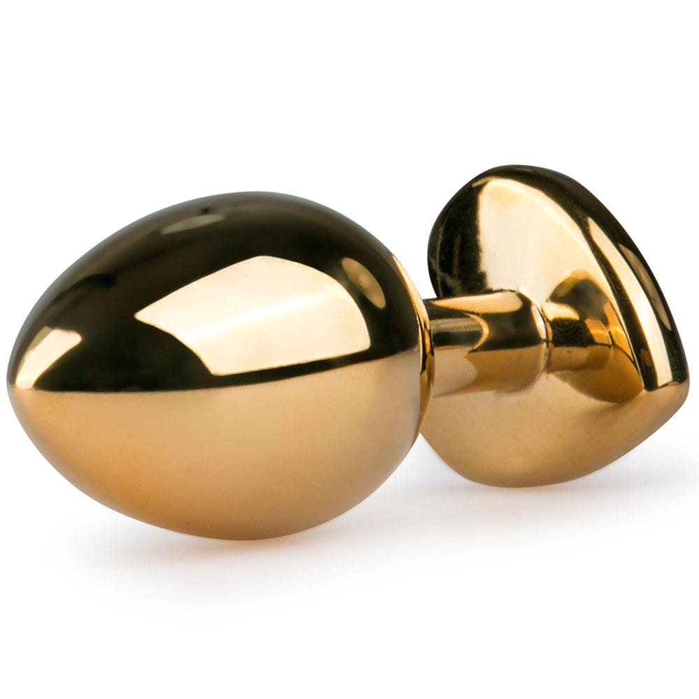 Metal Butt Plug No. 7 - Gold/Pink - Lustly
