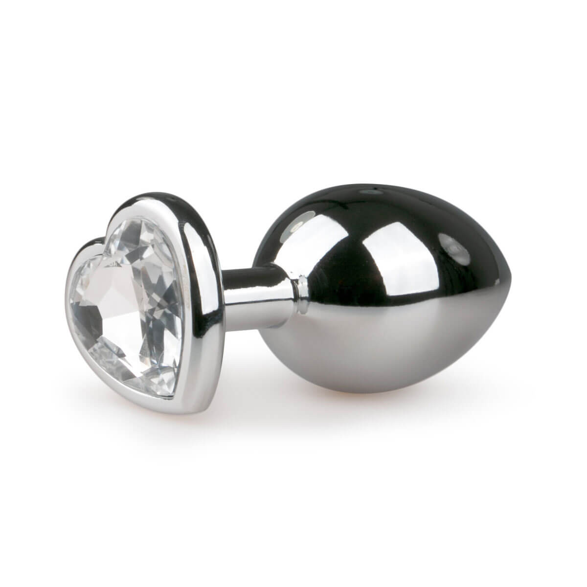Metal Butt Plug No. 7 Silver/Clear - Lustly