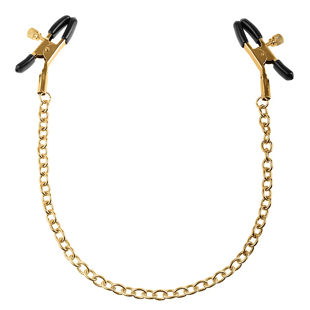 Nipple Chain Clamps Gold - Lustly