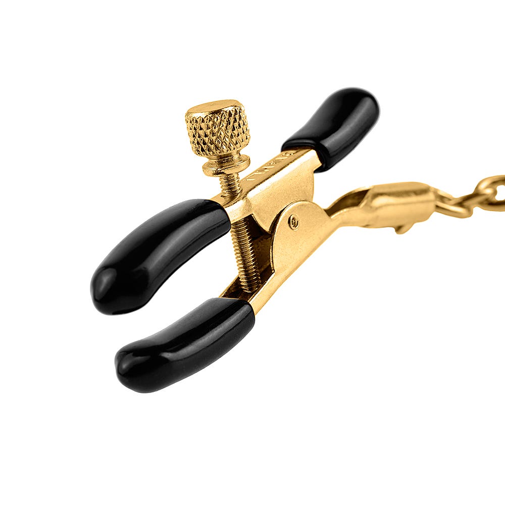 Nipple Chain Clamps Gold - Lustly