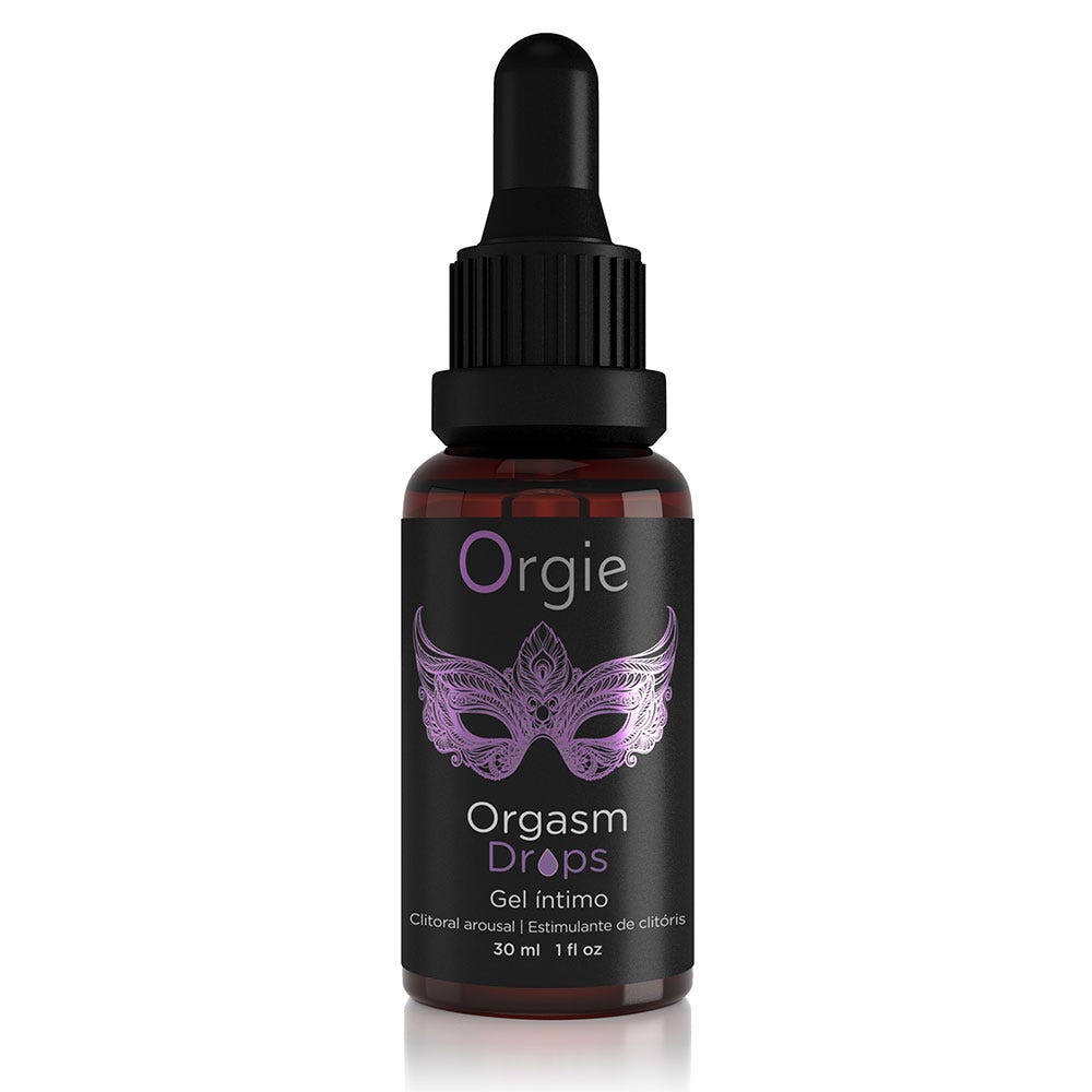 Orgie Orgasm Drops Clitoral Arousal 30 ml ståendes mot vit bakgrund.