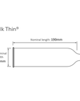 Dimensioner på Pasante Silk Tunna Kondomer 12-pack 