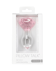 Pillow Talk Rosy Luxurious Glass Anal Plug with Bonus Bullet produktförpackning mot vit bakgrund.