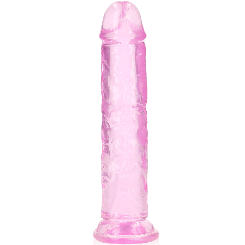 köp RealRock Dildo with Suction Cup Pink 18cm hos lustly.se.