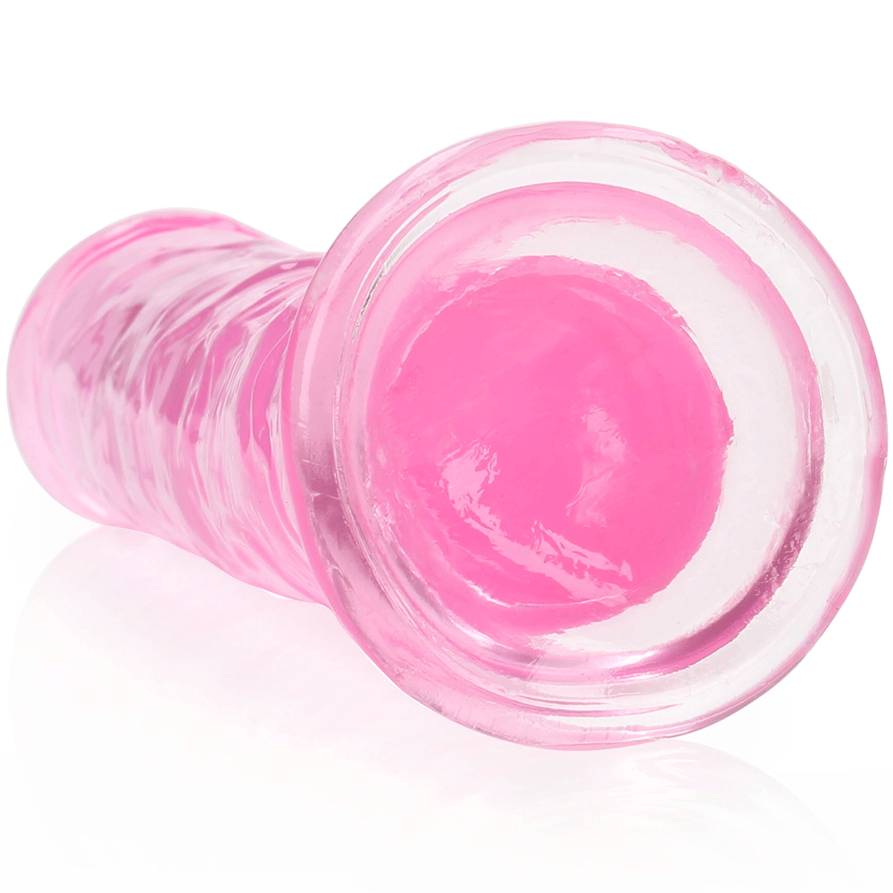 Sugproppsbotten på RealRock Dildo with Suction Cup Pink 20cm. Vit bakgrund.