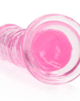 Sugproppsbotten på RealRock Dildo with Suction Cup Pink 20cm. Vit bakgrund.