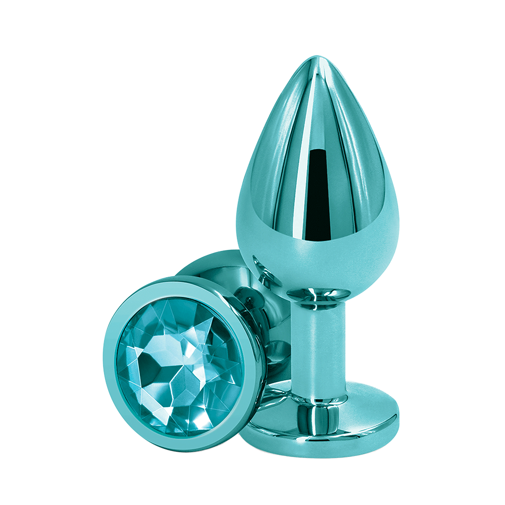 Rear Assets Buttplug Medium Teal mot vit bakgrund.