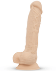 Deluxe Percy Realistisk Dildo baksida mot vit bakgrund.