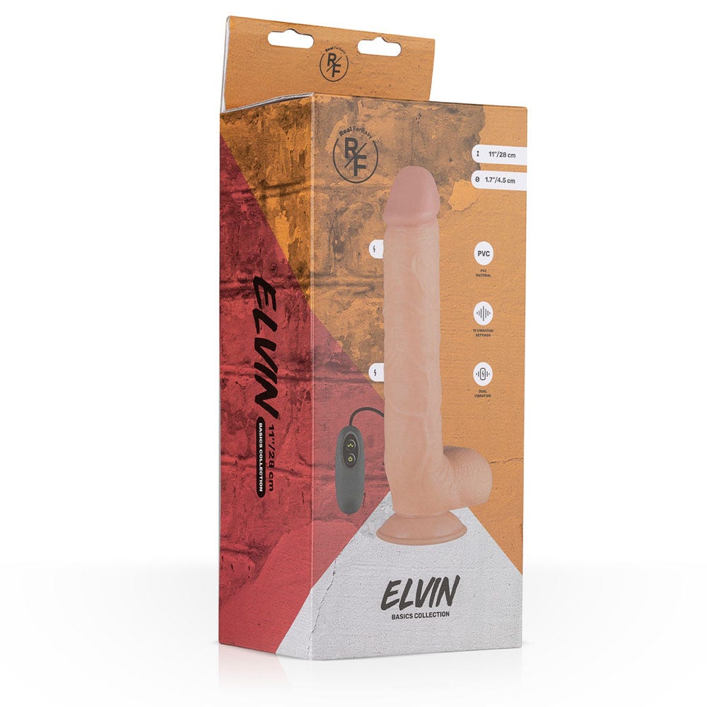 RF Elvin Realistic Vibrating Dildo - Lustly