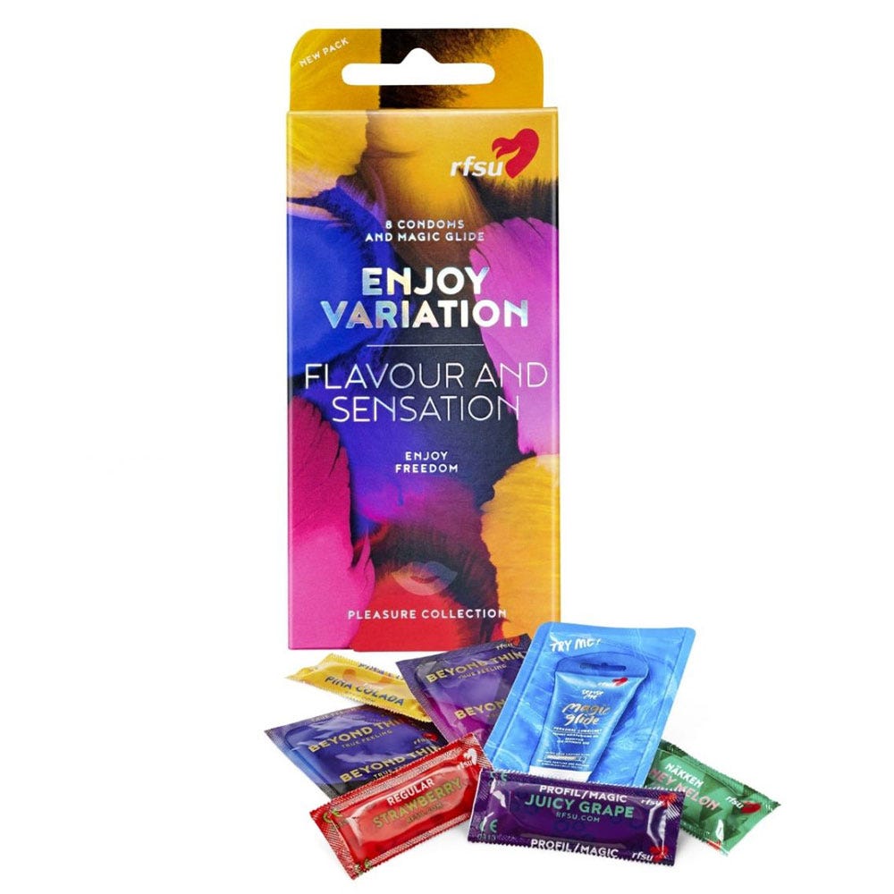 RFSU Enjoy Variation 8 - pack Smaksatta Kondomer - Lustly