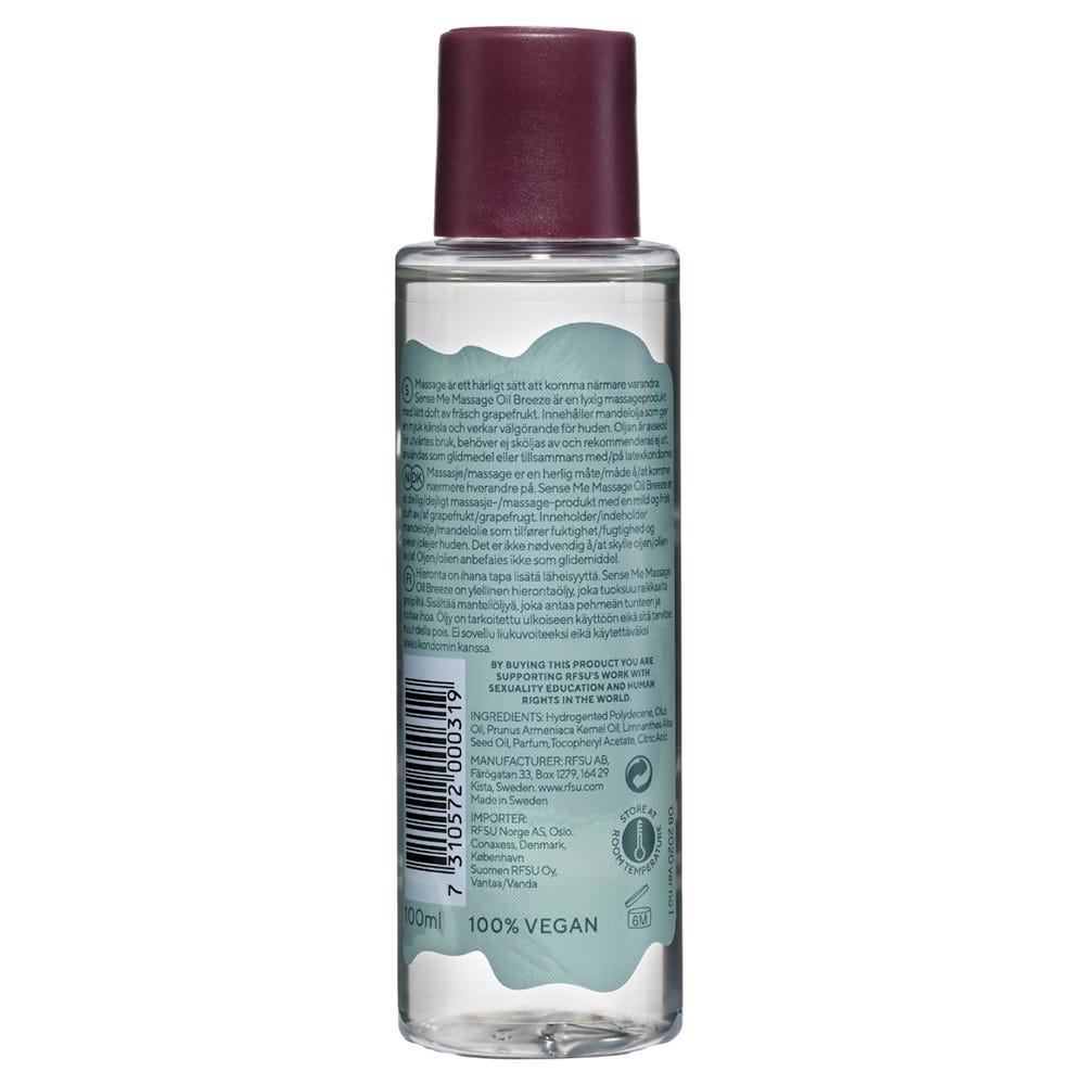 RFSU Sense Me Breeze Massageolja - Lustly