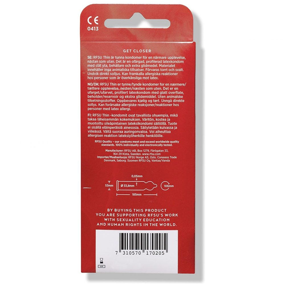 RFSU Thin 30 - pack Tunna Kondomer - Lustly